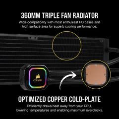 CORSAIR CW-9060045-WW ICUE H150I RGB PRO XT 360 MM SIVI ISLEMCI SOGUTUCU (INTEL 1200 1150 1151 1155 1156 1366 2011 2066 / AMD AM4 AM