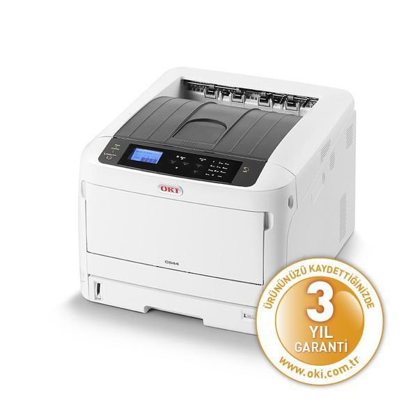 OKI 47074304 C844DNW EURO A3/A4 TEK FONKSİYONLU RENKLİ LAZER YAZICI A4:36ppm A3:20ppm