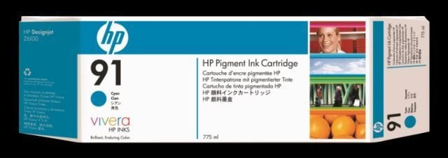 HP C9467A (91) CAMGOBEGI PIGMENT 775 ML GENIS FORMAT MUREKKEP KARTUSU