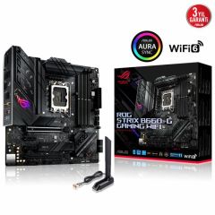 ASUS ROG STRIX B660-G GAMING WIFI INTEL B660 LGA1700 DDR5 6000 DP HDMI USB3.2 AX WİFİ + BT AURA RGB 2.5GBİT LAN MATX PCIE5.0 128GB’A KADAR RAM DESTEĞİ ASUS 5X PROTECTION III