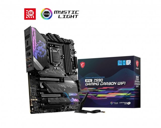 MSI MPG Z590 GAMING CARBON WIFI SOKET 1200 DDR4 5333 (OC) PCI-E Gen 4 ,M.2 USB3.2 1x 2.5G LAN Wi-Fi 6 ATX