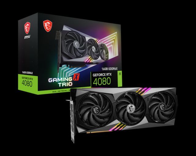 MSI VGA GEFORCE RTX 4080 16GB GAMING X TRIO RTX4080 16GB GDDR6X 256B DX12 PCIE 4.0 X16 (3XDP 1XHDMI)