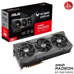 ASUS RADEON RX 7900 XT TUF-RX7900XT-O20G-GAMING 20GB GDDR6 320bit 2450MHz OC HDMI 3xDP RGB EKRAN KARTI