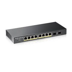 ZYXEL GS1900-10HP 8 PORT 8x100/100/1000 + 2xSFP WEB YONETİLEBİLİR POE SWITCH (77 WATT)
