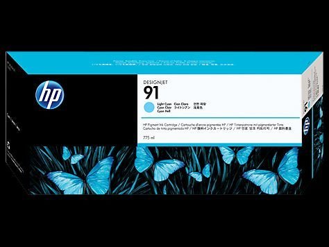 HP C9470A (91) ACIK CAMGOBEGI PIGMENT 775 ML GENIS FORMAT MUREKKEP KARTUSU