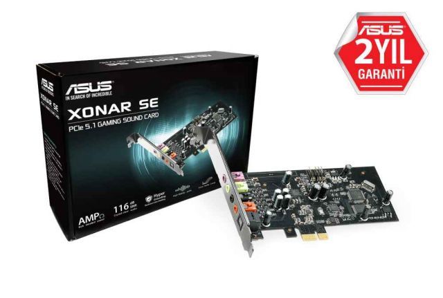 ASUS XONAR SE PCI EXPRESS 5.1 KANAL, 116DB, OYUNCU SES KARTI