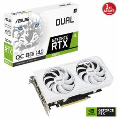 ASUS GEFORCE RTX 3060 TI DUAL RTX3060TI O8GD6X WHITE 8GB GDDR6X 256bit 1695MHz OC 2xHDMI 3xDP RGB EKRAN KARTI