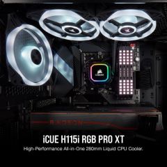 CORSAIR CW-9060044-WW ICUE H115I RGB PRO XT 280 MM SIVI ISLEMCI SOGUTUCU (INTEL 1200 1150 1151 1155 1156 1366 2011 2066 / AMD AM4 AM