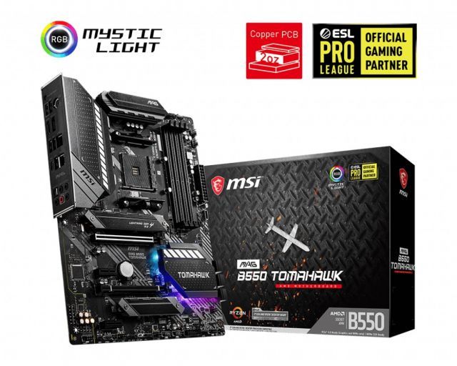 MSI MAG B550 TOMAHAWK AM4 DDR4 5100(OC) HDMI DP M.2 USB3.2 RGB ATX