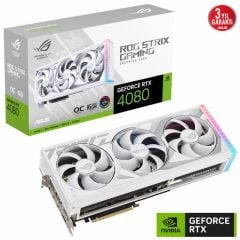 ASUS GEFORCE RTX 4080 ROG STRIX RTX4080 O16G WHITE 16GB GDDR6X 256bit 2655MHz OC 2xHDMI 3xDP RGB EKRAN KARTI