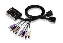 ATEN CS682-AT 2 PORT USB DVI /AUDIO KABLO KVM SWITCH