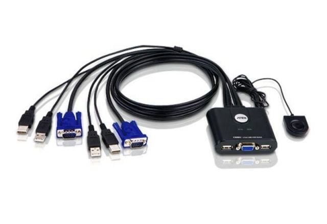 ATEN CS22U-A7 2-PORT USB VGA KABLO KVM SWITCH