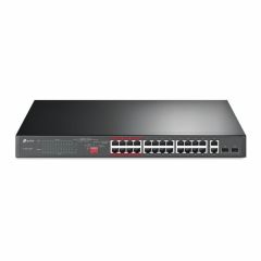 TP-LINK TL-SL1226P 26-PORT 10/100MBPS POE+ SWITCH 24 10/100MBPS POE+ PORTS 2 GIGABIT RJ45 PORTS 2 COMBO SFP SLOTS