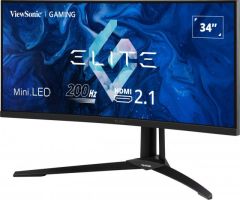 VIEWSONIC XG341C-2K GAMING MONITOR 34 1MS 200HZ VA MINI LED 3440X1440 WQHD 720 HDMI DP USB TYPE C 21:9 120M:1 16.7M HOPARLOR 3 KENAR CERCEVESIZ 1500R KAVIS FREESYNC PREMIUM PRO FLICKER FREE MAVI ISIK FILTRESI TILT SWIVEL YUKSEKLIK AYARI VESA