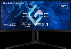 VIEWSONIC XG341C-2K GAMING MONITOR 34 1MS 200HZ VA MINI LED 3440X1440 WQHD 720 HDMI DP USB TYPE C 21:9 120M:1 16.7M HOPARLOR 3 KENAR CERCEVESIZ 1500R KAVIS FREESYNC PREMIUM PRO FLICKER FREE MAVI ISIK FILTRESI TILT SWIVEL YUKSEKLIK AYARI VESA