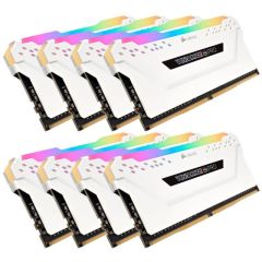 CORSAIR CMW128GX4M8C3200C16W 128GB (8X16GB) DDR4 3200MHz CL18 VENGEANCE RGB PRO BEYAZ SOGUTUCULU DIMM BELLEK