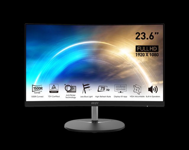 MSI 23.6 PRO MP241CA 1920x1080 (FHD) CURVED 1500R VA 75HZ 1MS ANTI-GLARE MONITOR