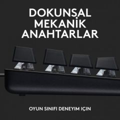 LOGITECH G413 SE AYDINLATMALI TAM BOYUTLU TÜRKÇE Q MEKANİK OYUN KLAVYESİ - SİYAH 920-010556