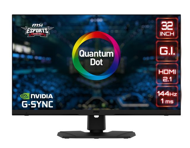 MSI 32 OPTIX MPG321UR QD FLAT IPS 3840x2160 (UHD) 16:9 144HZ 1MS G-SYNC COMPATIBLE GAMING MONITOR