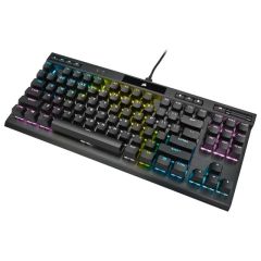 CORSAIR CH-9119010-NA K70 RGB TKL CHAMPION SERIES Tenkeyless Mechanical Gaming Keyboard Backlit RGB LED CHERRY MX Red Black Black PBT Keycaps