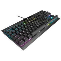 CORSAIR CH-9119010-NA K70 RGB TKL CHAMPION SERIES Tenkeyless Mechanical Gaming Keyboard Backlit RGB LED CHERRY MX Red Black Black PBT Keycaps