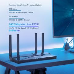 TP-LINK ARCHER AX53 AX 3000 MBPS CIFT BANTLI GIGABIT Wi-Fi 6 ROUTER