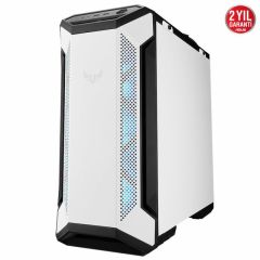 ASUS TUF GAMING GT501 RGB FANLI TEMPERLİ CAM USB 3.1 ATX/EATX OYUNCU KASASI - BEYAZ