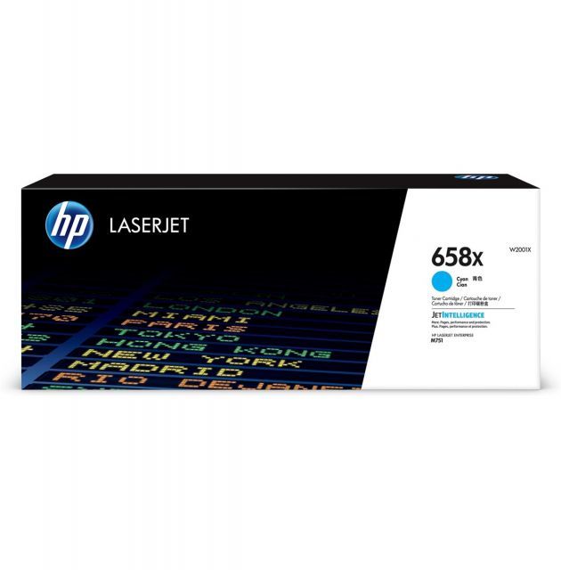 HP W2001X (658X) YÜKSEK KAPASİTELİ CYAN LASERJET TONER