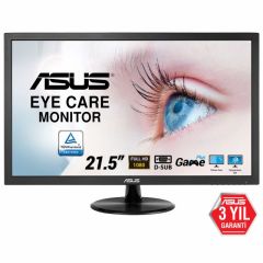 ASUS VP228DE 21,5 LED 1920x1080 5MS VGA VESA 3YIL EYECARE, FLICKER-FREE,DUSUK MAVI ISIK
