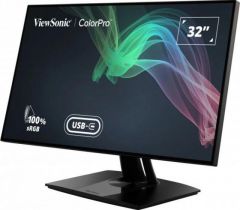 VIEWSONIC VP3268A-4K PROFESYONEL MONITOR 31.5 5MS 60HZ IPS 3840X2160 4K 350 HDMI DP USB TYPE C DELTA E < 2 SRGB PANTONE 16:9 20M:1 1.07B HOPARLOR RJ45 4 KENAR CERCEVESIZ KALIBRASYON FLICKER FREE MAVI ISIK FILTRESI TILT SWIVEL PIVOT YUKSEKLIK AYARI VESA