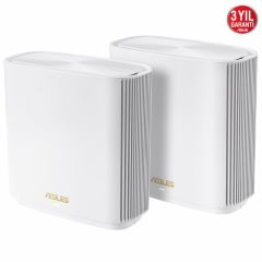 ASUS ZENWİFİ XT8 WIFI6-GAMİNG-Aİ MESH-AİPROTECTİONPRO-BULUT-KABLOSUZ AĞ DAĞITIM MESH SİSTEMİ(BEYAZ İKİLİ PAKET)
