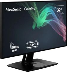 VIEWSONIC VP3268A-4K PROFESYONEL MONITOR 31.5 5MS 60HZ IPS 3840X2160 4K 350 HDMI DP USB TYPE C DELTA E < 2 SRGB PANTONE 16:9 20M:1 1.07B HOPARLOR RJ45 4 KENAR CERCEVESIZ KALIBRASYON FLICKER FREE MAVI ISIK FILTRESI TILT SWIVEL PIVOT YUKSEKLIK AYARI VESA