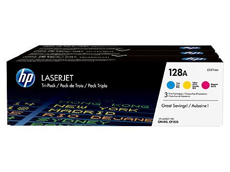 HP CF371AM (128A) CAMGOBEGI/MACENTA/SARI 3 LU PAKET TONER 1.300 SAYFA