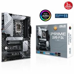 ASUS PRIME Z690-P D4-CSM INTEL Z690 LGA1700 DDR4 5333 DP HDMI 3X M2 USB3.2 AURA RGB 2.5GBİT LAN ATX PCIE5.0 ÜCRETSİZ UZAKTAN YÖNETİM YAZILIMI ASUS 5X PROTECTION III