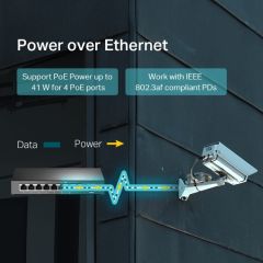 TP-LINK TL-SF1008LP 8 PORT 10/100Mbps MASAÜSTÜ SWITCH 4-PORT PoE