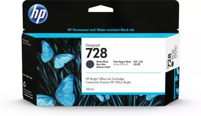 HP 3WX25A SİYAH 130 ML GENIS FORMAT MUREKKEP KARTUSU