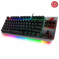 ASUS ROG STRIX SCOPE TKL KABLOLU MEKANİK RGB OYUNCU KLAVYESİ - NX MEKANİK, ALÜMİNYUM KASA, BİLEK DESTEĞİ, AURA SYNC