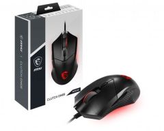 MSI GG CLUTCH GM08 GAMING MOUSE 4.200 DPI PIXART PAW3519 OPTIK SENSOR RED LED 1.8M KABLO AYARLANABILIR AGIRLIK ALTIN KAPLAMA USB BAGLANTI OYUNCU FARESI