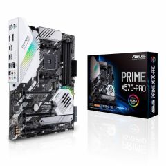 ASUS PRIME X570-PRO AMD X570 AM4 DDR4 4400 DP HDMI Çift M2 USB 3.2 AURA RGB ATX PCIe 4.0 128GB’a kadar ram desteği