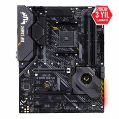 ASUS TUF GAMING X570-PLUS AMD X570 AM4 DDR4 4400 DP HDMI Çift M2 USB 3.2 AURA RGB ATX PCIe 4.0 128GB’a kadar ram desteği