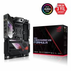 ASUS ROG CROSSHAIR VIII FORMULA AMD X570 AM4 DDR4 4800 Çift M2 USB 3.2 AX WiFi + BT AURA RGB 5G LAN ATX 128GB’a kadar ram desteği