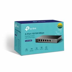 TP-LINK TL-SF1006P 6 PORT 10/100Mbps MASAÜSTÜ SWITCH 4-PORT PoE 2 UPLINK