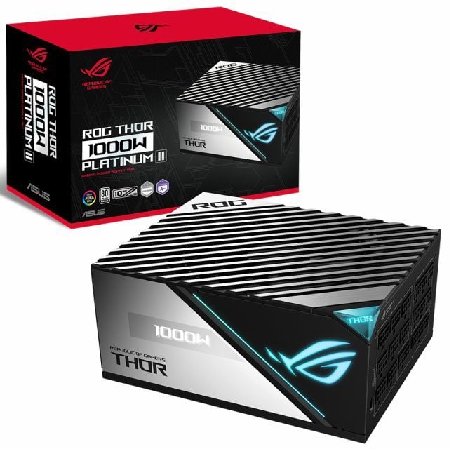 ASUS ROG-THOR-1000P2 PLATINUM 1000W MODÜLER GÜÇ KAYNAĞI JAPON KAPASİTÖRLER AURA SYNC VE OLED EKRAN 10 YIL GARANTİ