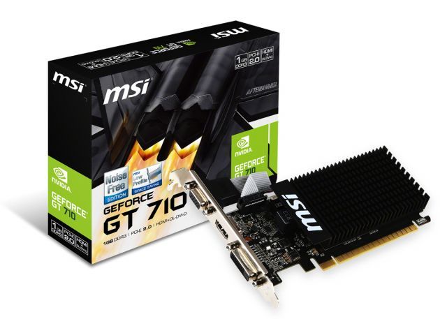 MSI VGA GT 710 1GD3H LP GT710 1GB DDR3 64B DX12 PCIE 3.0 X16 (1XVGA 1XDVI 1XHDMI)