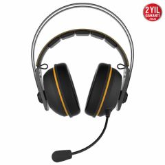 ASUS TUF GAMING H7 WIRELESS YELLOW 7.1 OYUNCU KULAKLIGI 53MM ASUS SÜRÜCÜ 15+ SAATE KADAR PIL ÖMRÜ PC MAC AND PS4