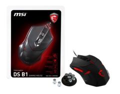 MSI GG INTERCEPTOR DS B1 GAMING MOUSE 1.600 DPI OPTIK SENSOR KIRMIZI LED DEGISTIRILEBILIR AGIRLIK ALTIN KAPLAMA USB BAGLANTI OYUNCU FARESI