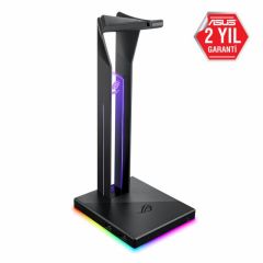 ASUS ROG THRONE QI KABLOSUZ ŞARJ 7.1 SURROUND SES ÇİFT USB 3.1 YUVASI VE AURA SYNC DESTEKLİ KULAKLIK STANDI