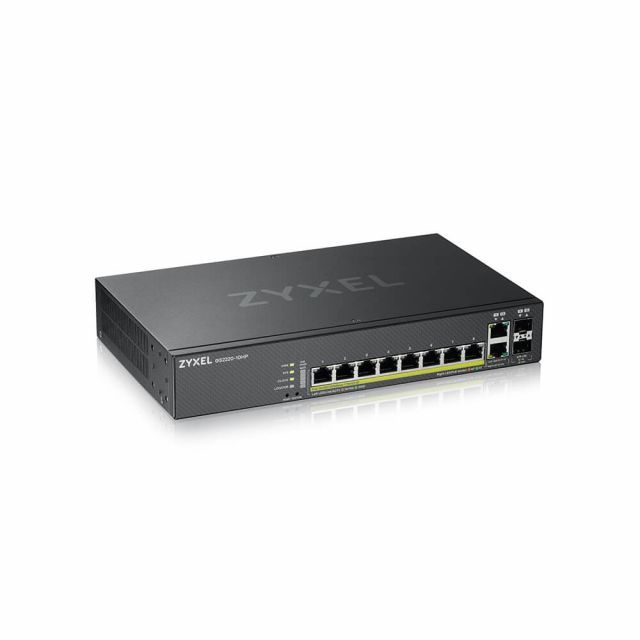 ZYXEL GS2220-10HP 8-PORT GBE L2 POE SWITCH WITH GBE UPLINK (1 YEAR NCC PRO PACK LICENSE BUNDLED)