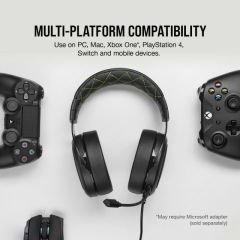 CORSAIR CA-9011216-EU HS50 PRO STEREO OYUNCU KULAKLIGI YESIL (PC PS4 XBOX ONE NINTENDO SWITCH UYUMLU)