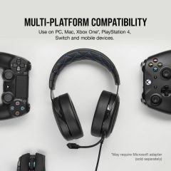 CORSAIR CA-9011217-EU HS50 PRO STEREO OYUNCU KULAKLIGI MAVI (PC PS4 XBOX ONE NINTENDO SWITCH UYUMLU)